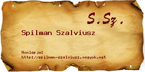 Spilman Szalviusz névjegykártya